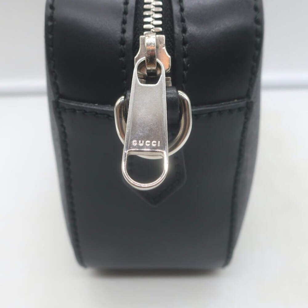 Gucci Small GG Supreme Crossbody Camera Bag Black Monogram Canvas & Leather - Picture 8 of 16
